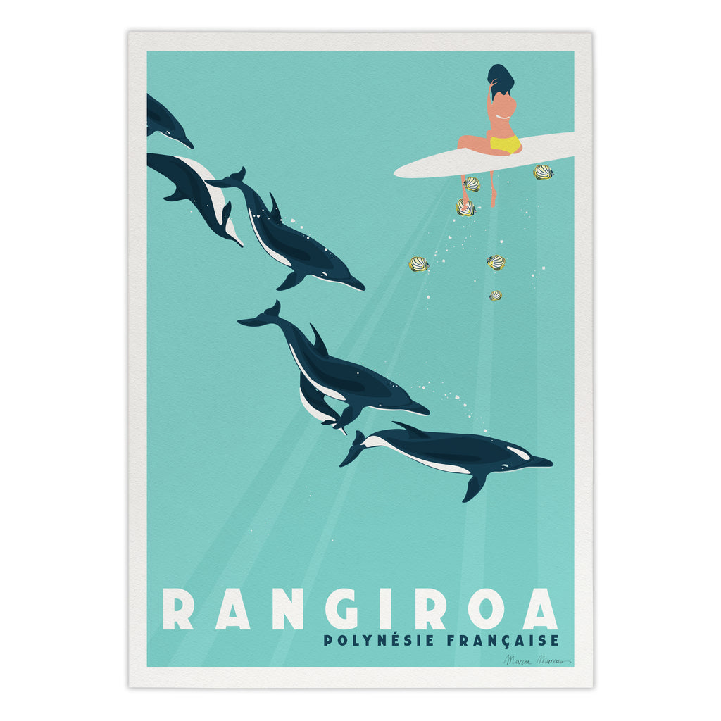 Dolphins in Rangiroa - Print