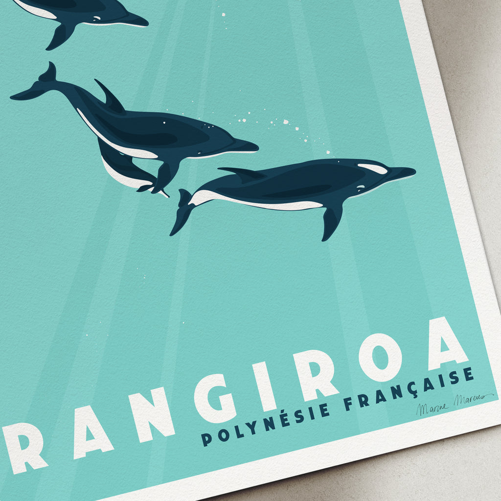 Dolphins in Rangiroa - Print