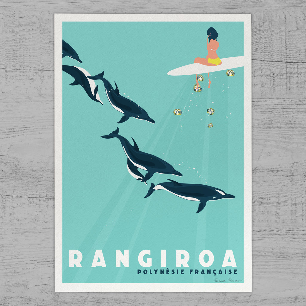 Dolphins in Rangiroa - Print