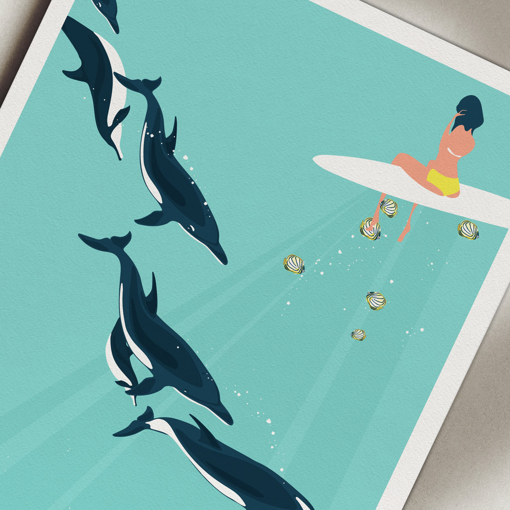 Dolphins in Rangiroa - Print