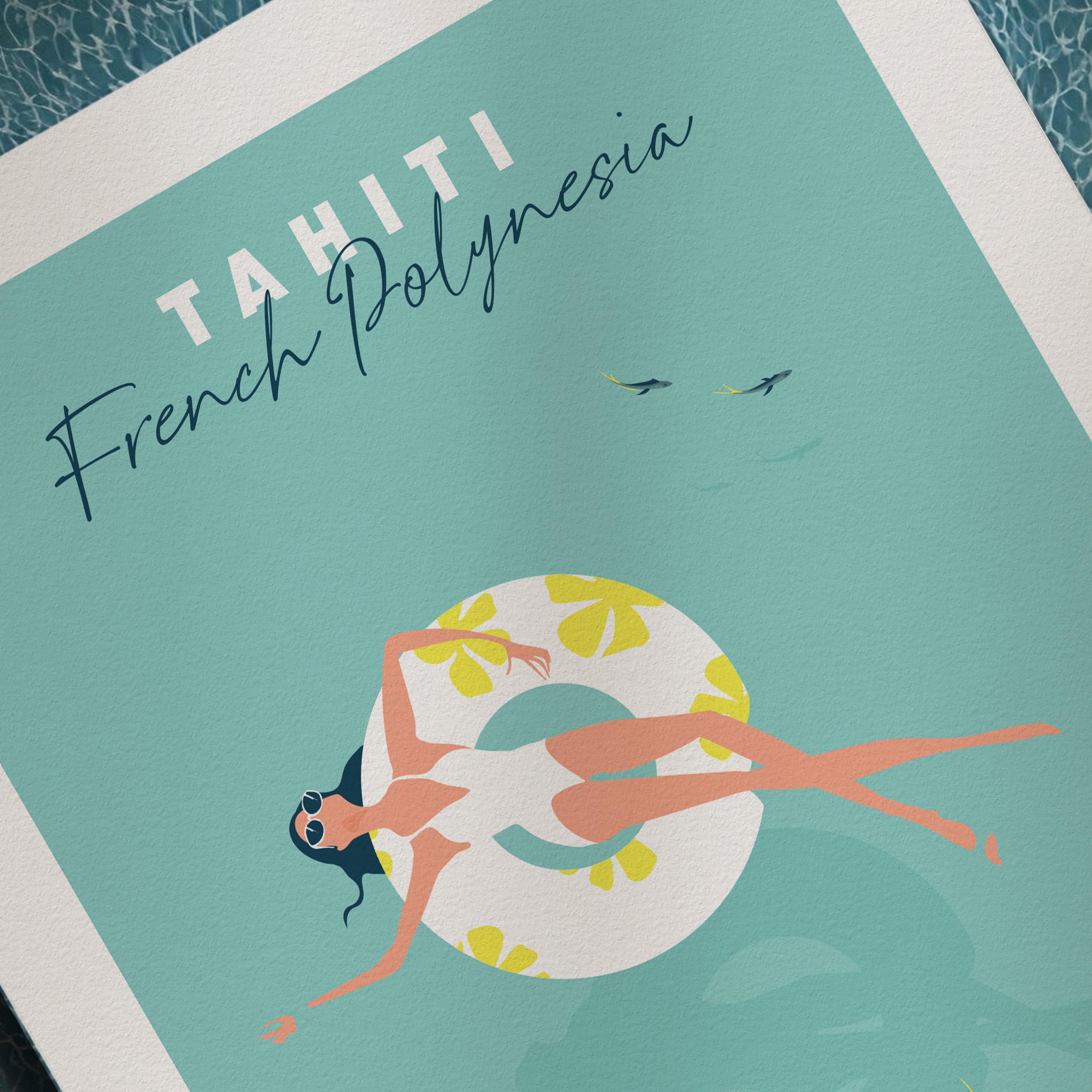 Sun Bathing in Polynesia - Print